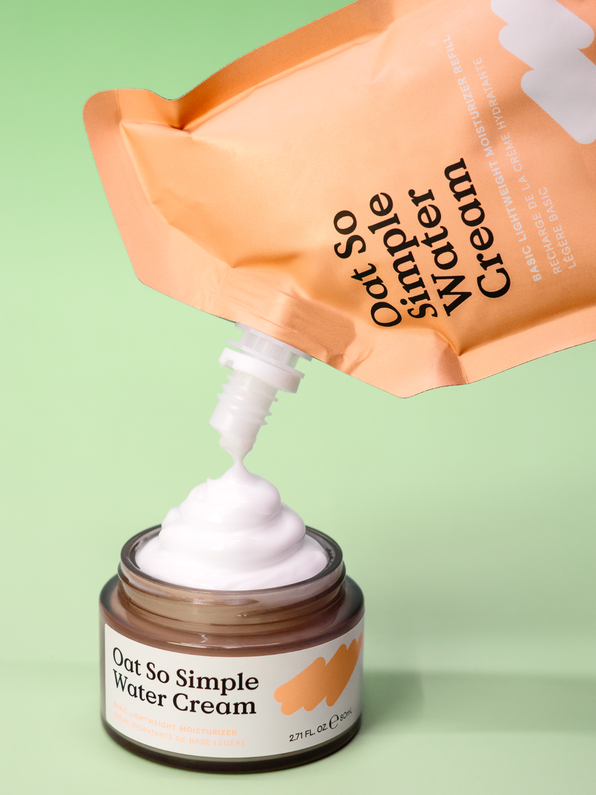 Oat So Simple Water Cream being refilled #size_6.76 oz / 200 ml